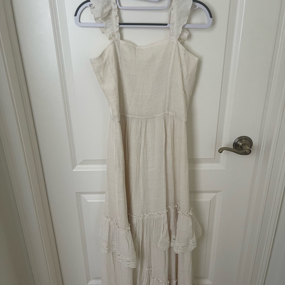 Joyfolie Cream Dress with Zipper Mia Joy